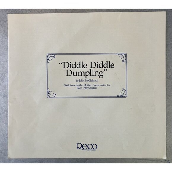 Diddle Diddle Dumpling John McClelland Mother Goose Vintage Plate 1984 Box/Cert - Picture 5 of 9